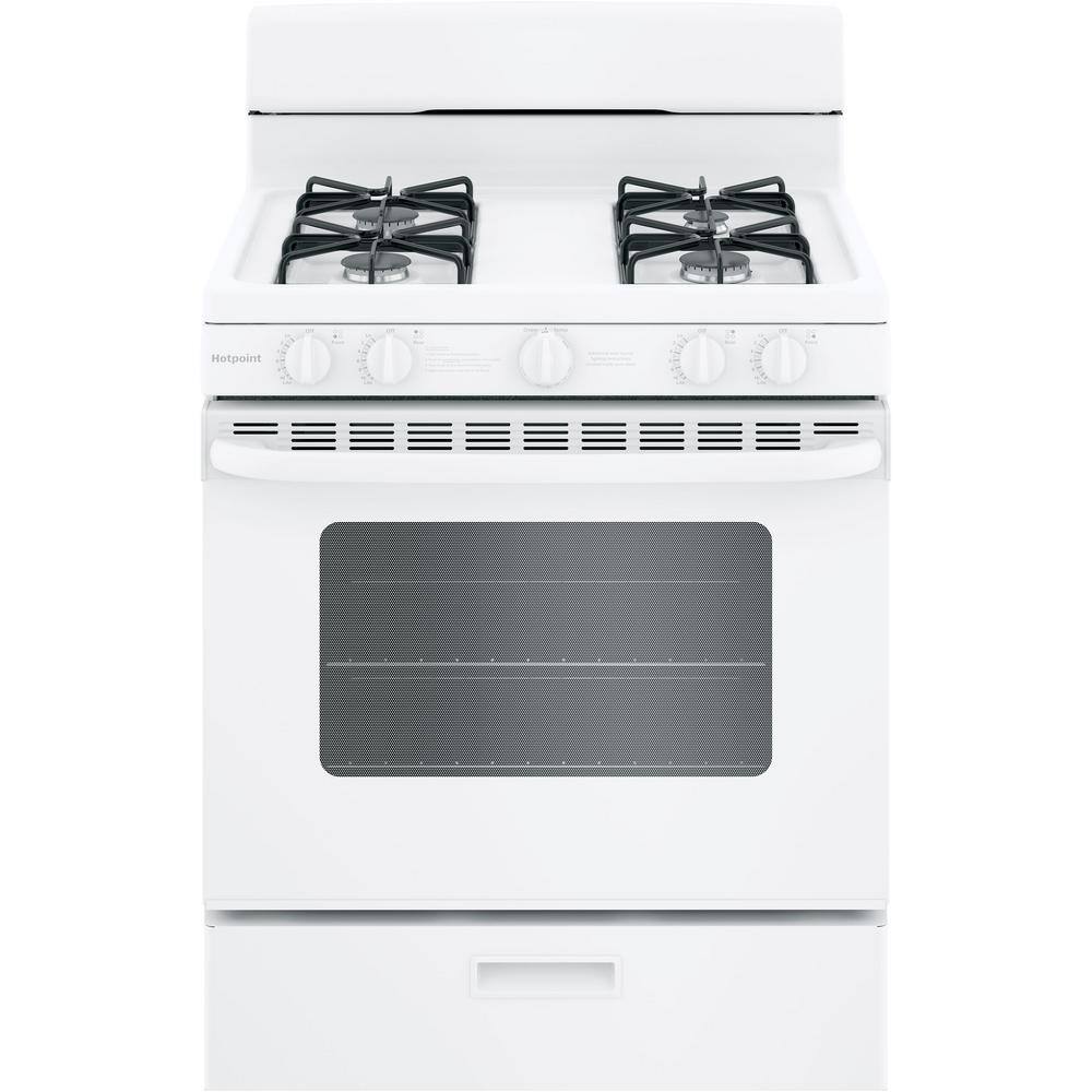 Hotpoint 30 in. 4.8 cu. ft. Gas Range in White RGBS200DMWW