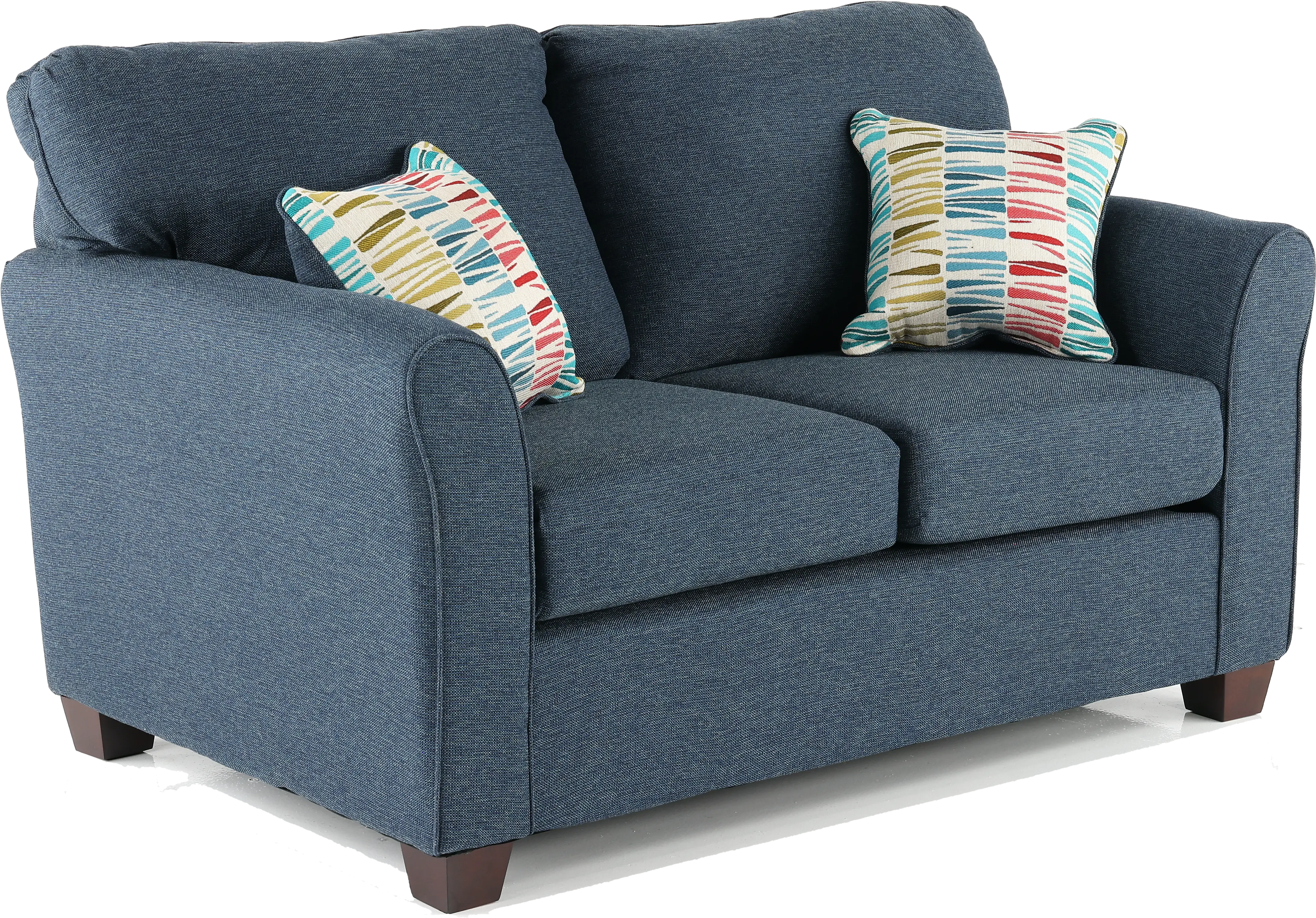 Wall St. Navy Blue Loveseat