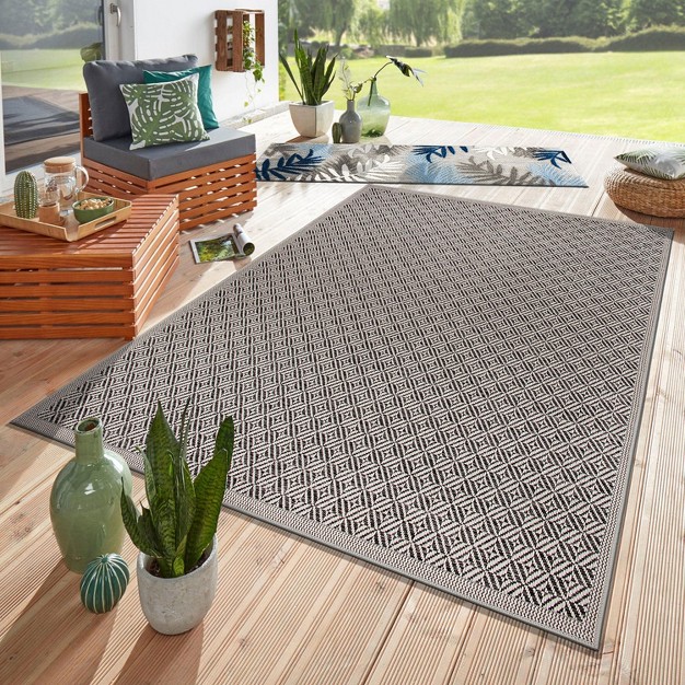 World Rug Gallery Geometric Border Indoor outdoor Area Rug