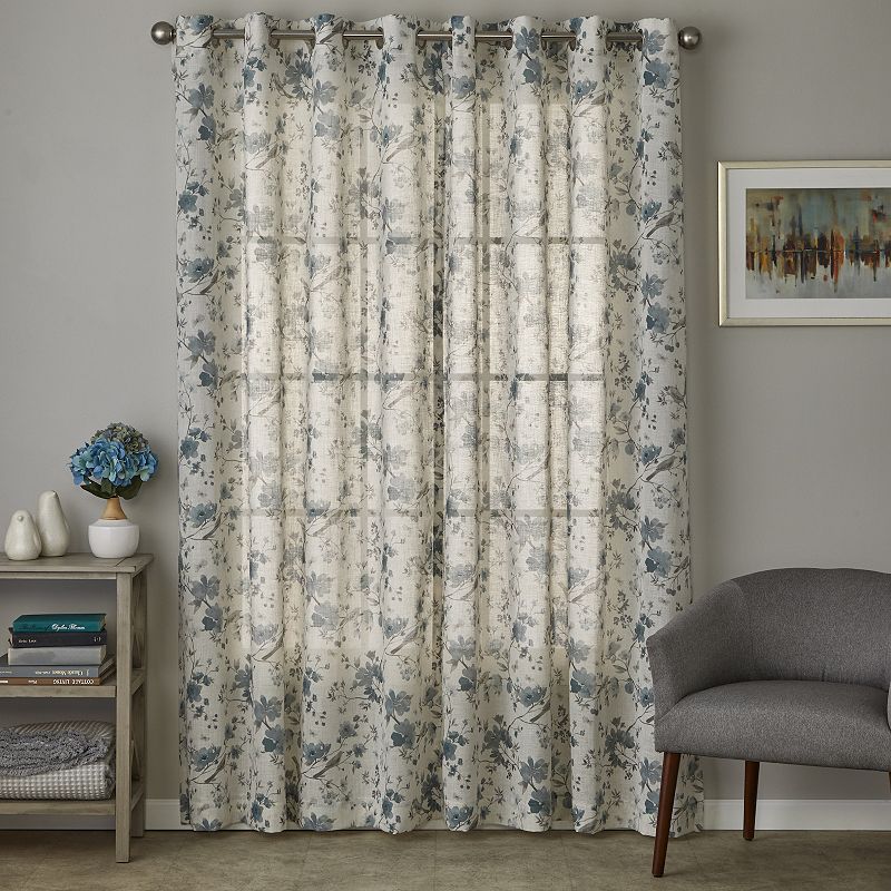 SKL Home Shelby Floral 1-panel Window Curtain