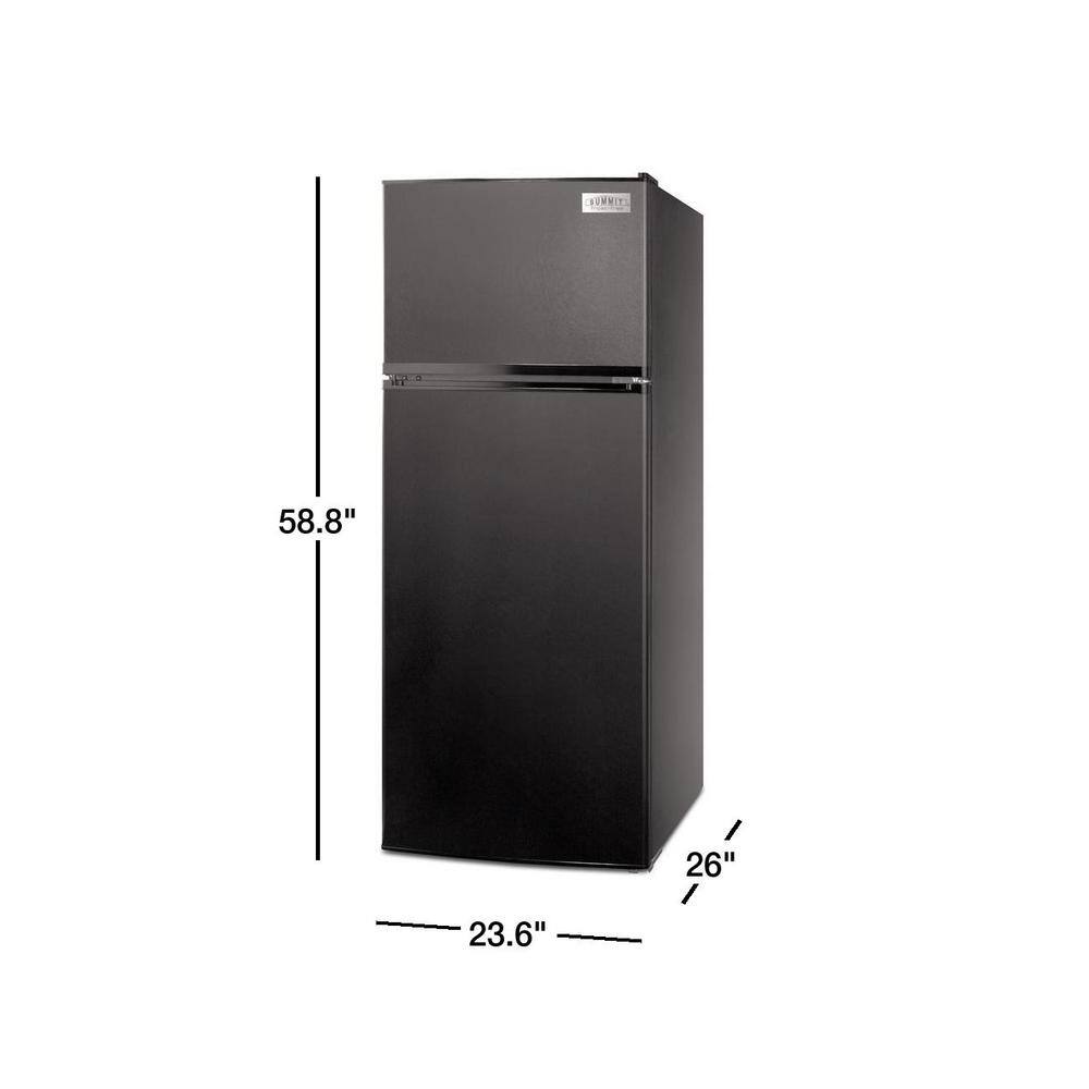 Summit Appliance 10.3 cu. ft. Frost Free Top Freezer Refrigerator In Black FF1119BIM