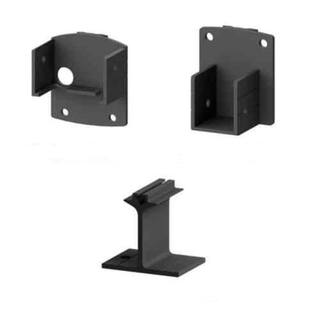 PEAK AquatinePLUS 2 in. x 3 in. x 5 in. Black Aluminum Pool Fence Picket Bracket Kit 57901