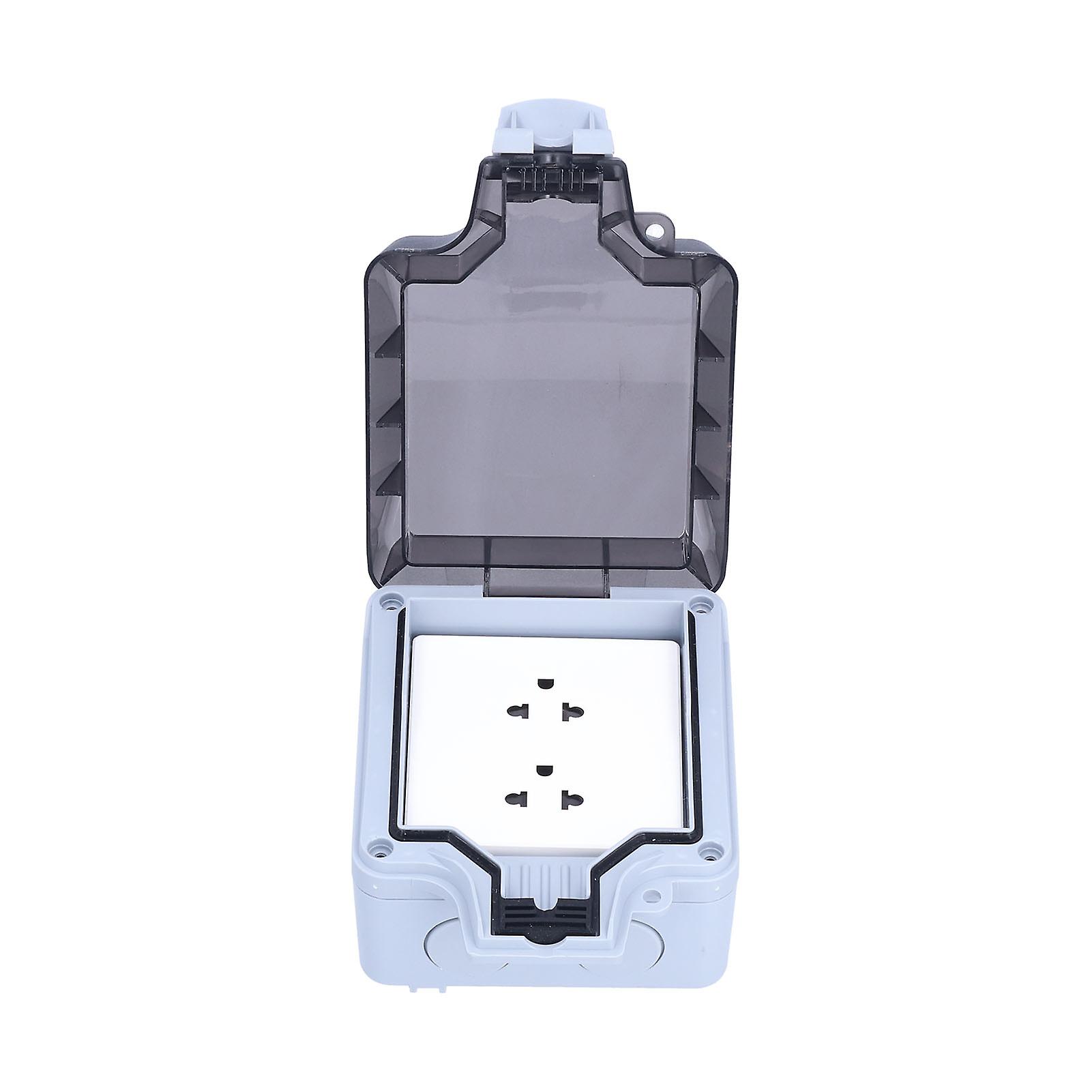 Outdoor Socket Electric Outlet 6 Holes Power Box Wall Receptacle Waterproof Ip66 127v 250v 15a