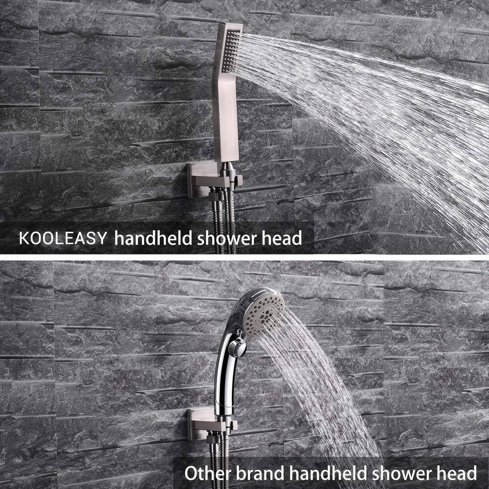 Single Handle 3-Spray High Pressure Tub and Shower Faucet 2.5 GPM with Showerhead in Brushed Nickel (Valve Included) MC-KE-3087-BN