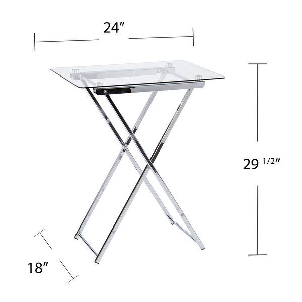 SEI Furniture Hinding Folding Tray Table