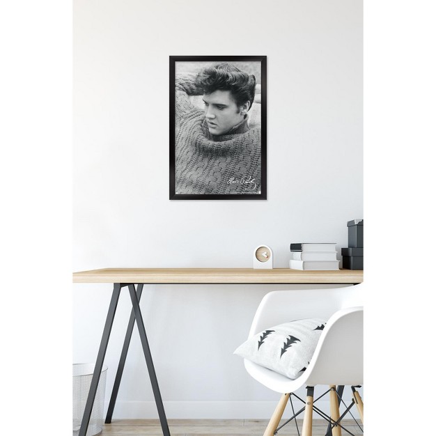 Trends International Elvis Presley Sweater Framed Wall Poster Prints