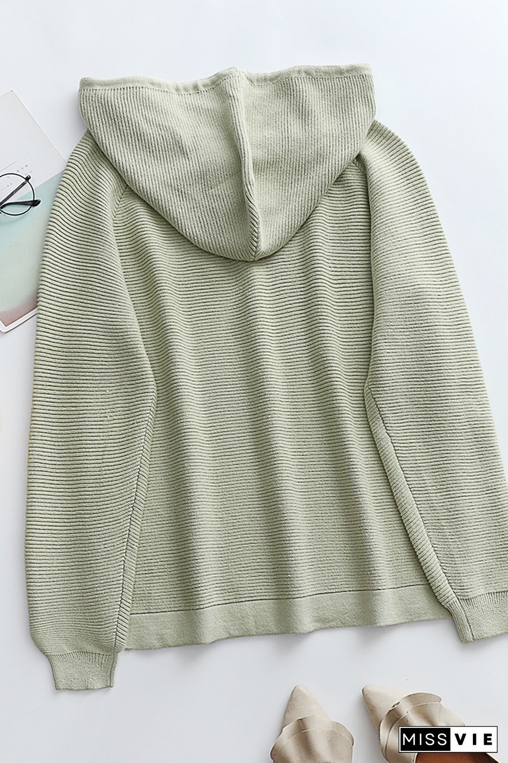 Drawstring Sweater with Buttons Pullover Hoodies Women Wholesale