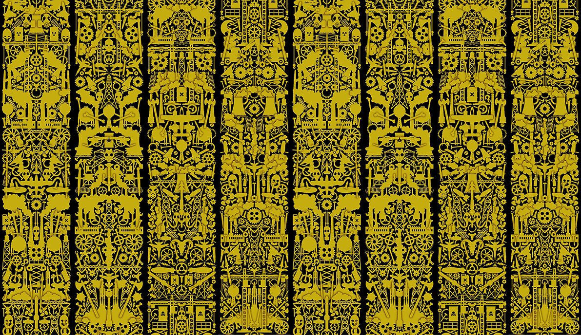 Robber Baron Wallpaper in Metallic Gold by Studio Job Lab