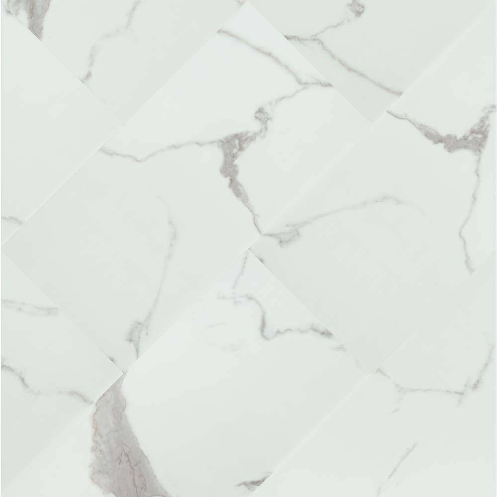 Home Decorators Collection Carrara Luciano 12 MIL x 12 in. W x 24 in. L Click Lock Waterproof Vinyl Tile Flooring (19.4 sqftcase) VTRHDCARLC12X24