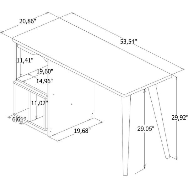 Hampton 53.54 Home Office Desk in White