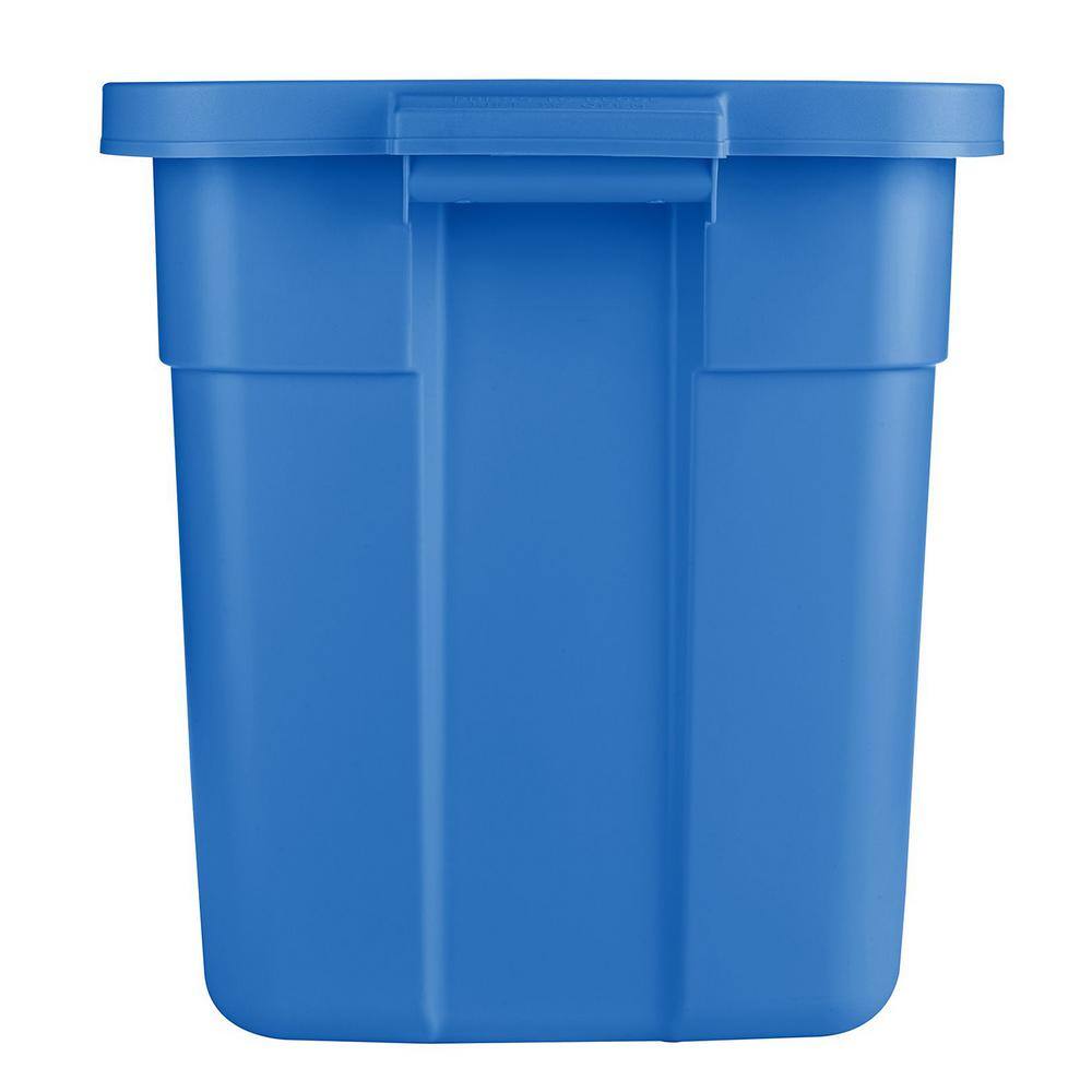 Rubbermaid Roughneck Tote 18-Gal. Storage Tote Container in Heritage Blue (6-Pack) RMRT180056-6pack