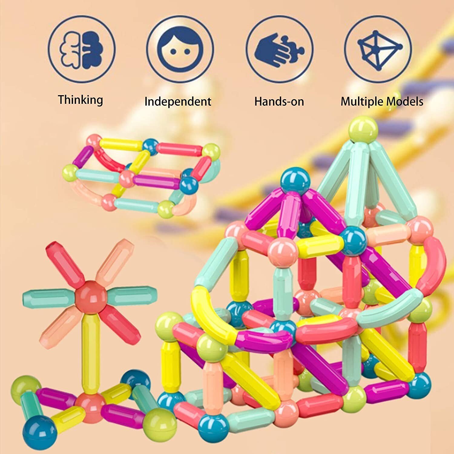 Mother's Day Sale - 49% OFF --- Magnetic Balls and Sticks Educational Magnetic Building Blocks