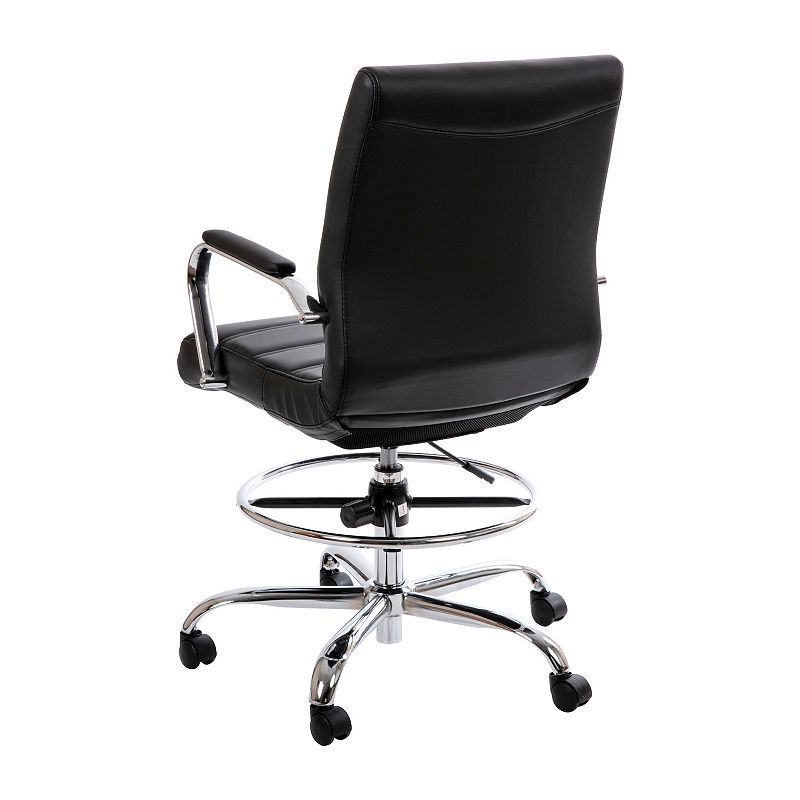 Flash Furniture Whitney Mid-Back Ribbed Drafting Desk Chair