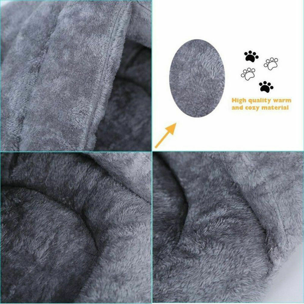 Cathery Pet Cat Dog Nest Bed Puppy Soft Plush Cotton Warm Cave House Sleeping Bag Mat