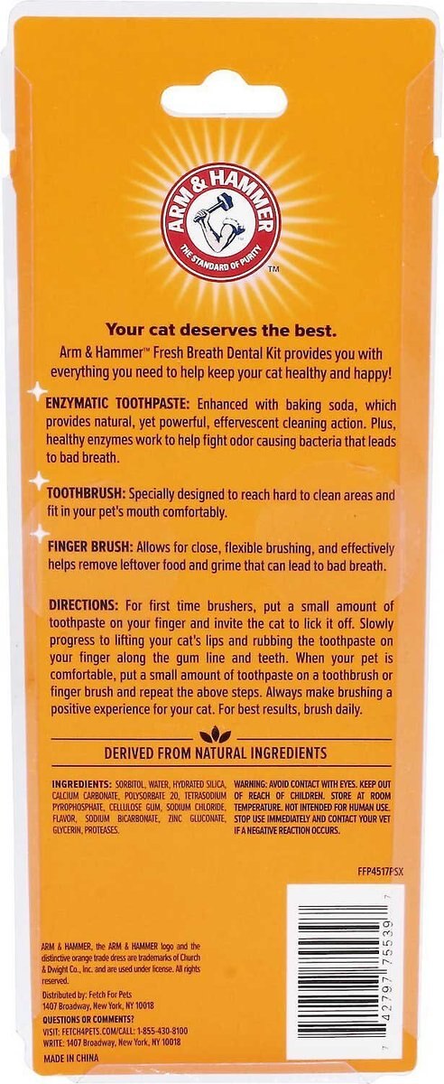 Arm and Hammer Fresh Breath Tuna Flavored Cat Dental Kit