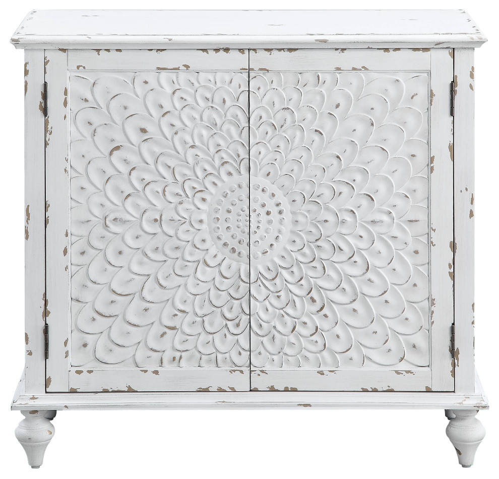 Ac00286  Console Table  Antique White Finish  Daray   French Country   Console Tables   by Acme Furniture  Houzz