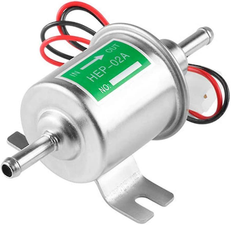 Universal Automotive Modified Hep-02a 12v Heavy Duty Electric Fuel Pump Metal (silver