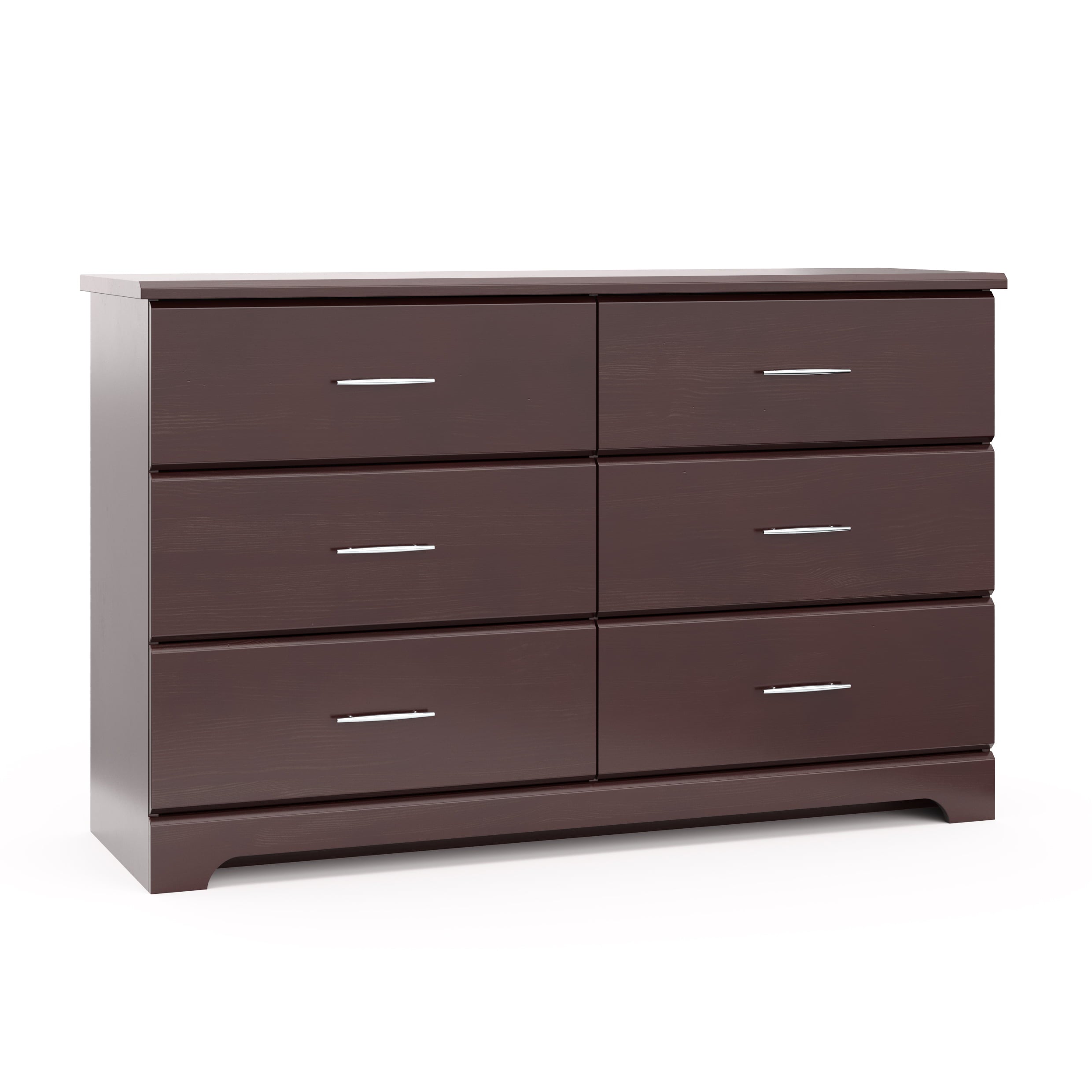 Storkcraft Brookside 6 Drawer Modern Double Dresser Espresso