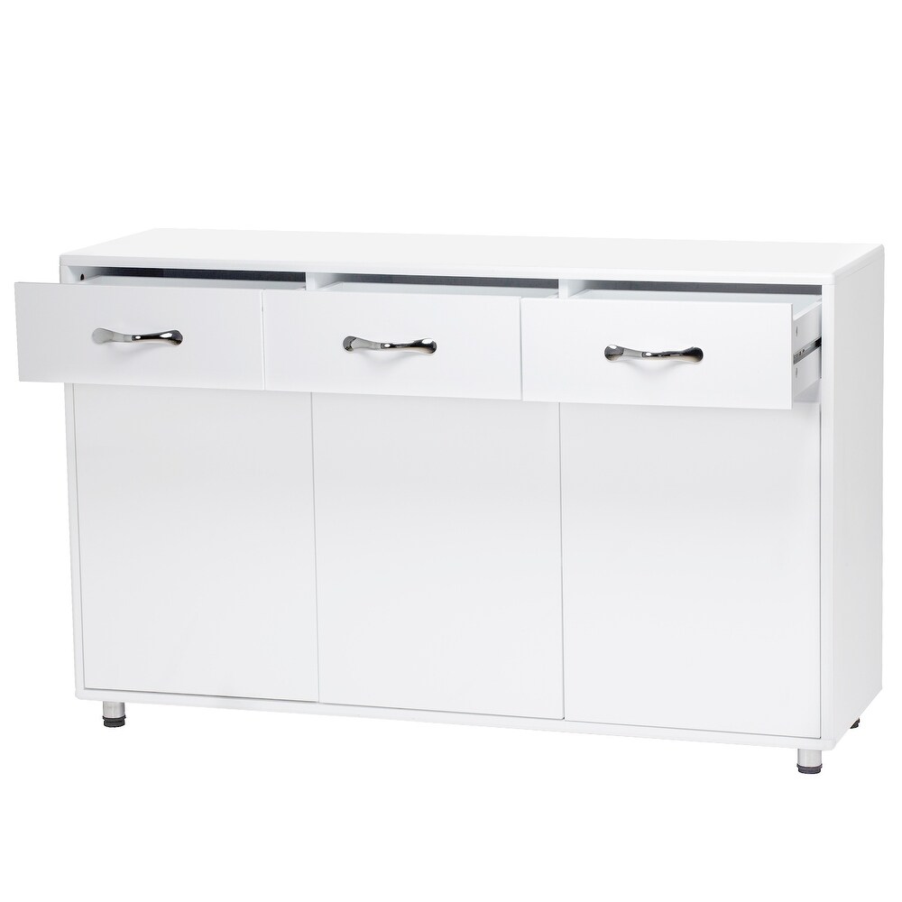 Three Doors Side Table white   Assembled Length (in.) 52.36