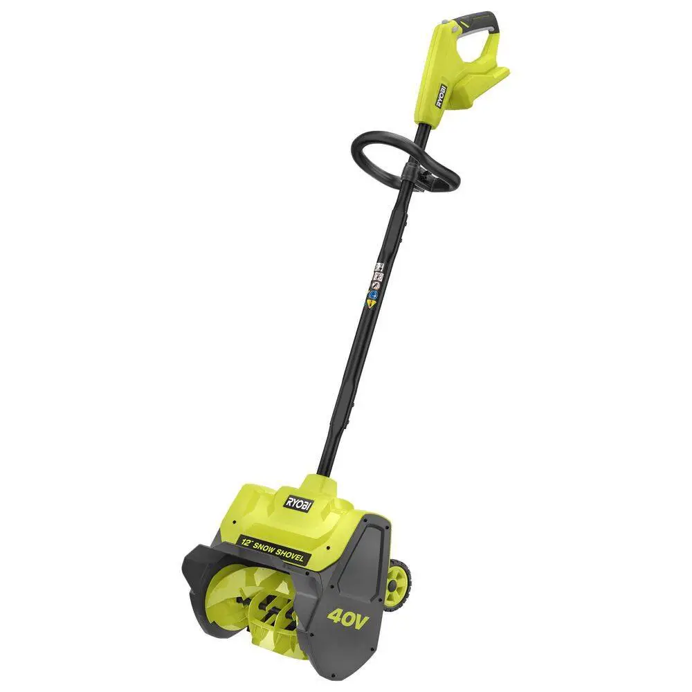 RYOBI 40V 12 in. Single-Stage Cordless Electric Snow Shovel with 4.0 Ah Battery and Charger RY408130