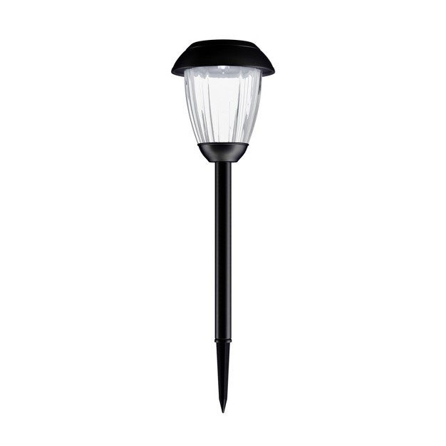 Nature Spring 16 in Stainless Steel Solar Garden Path Lights Black Set Of 8