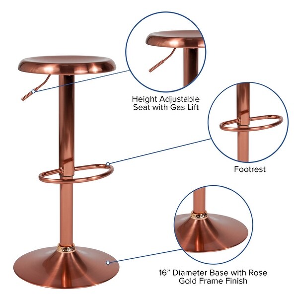 Adjustable Height Retro Barstool - 16