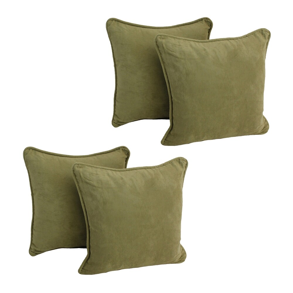 Blazing Needles 18 Inch Microsuede Throw Pillows (Set of 4)