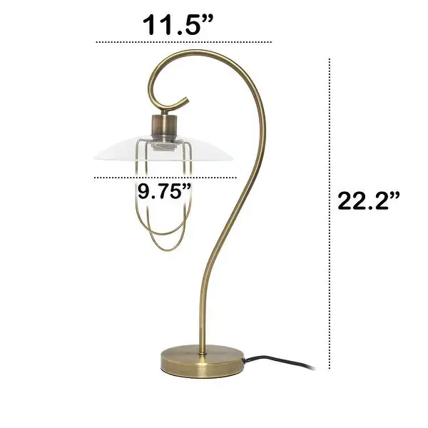 Lalia Home Modern Metal Scroll Table Lamp