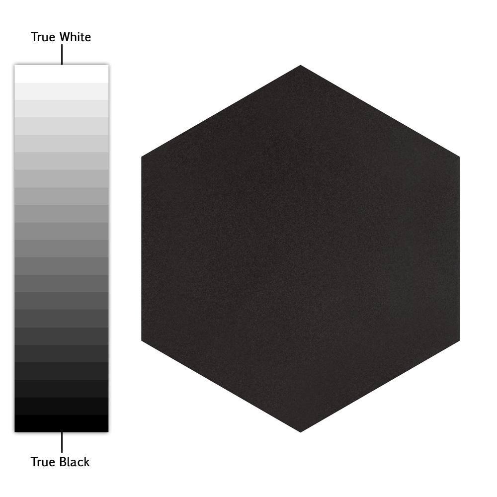 Merola Tile Textile Basic Hex Black 8-58 in. x 9-78 in. Porcelain Floor and Wall Tile (11.5 sq. ft.Case) FCD10BTX