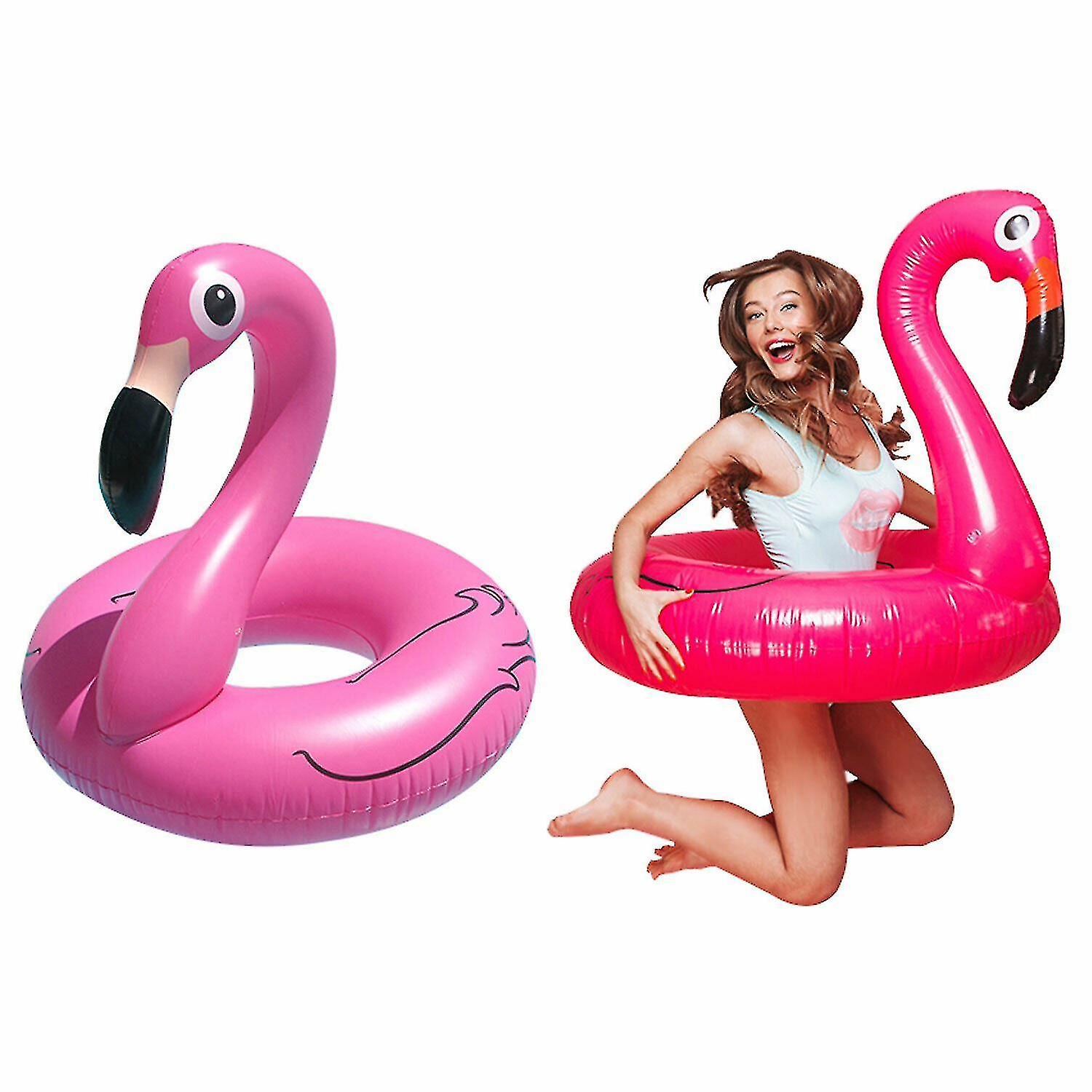 Rms Jumbo Inflatable Pink Flamingo Swim Ring For Beach and Pool On Summer