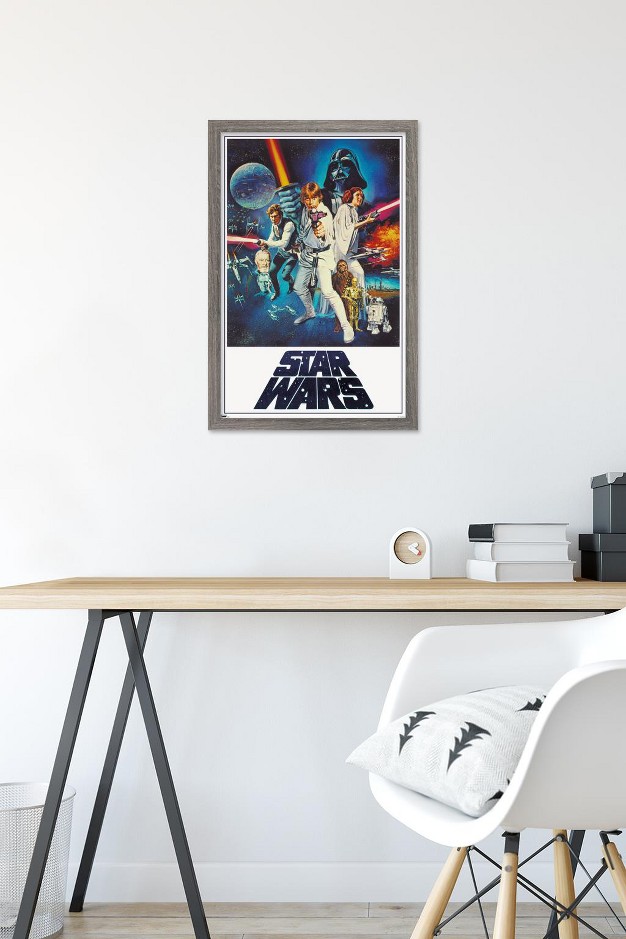 Trends International Star Wars A New Hope One Sheet no Billing Block Framed Wall Poster Prints