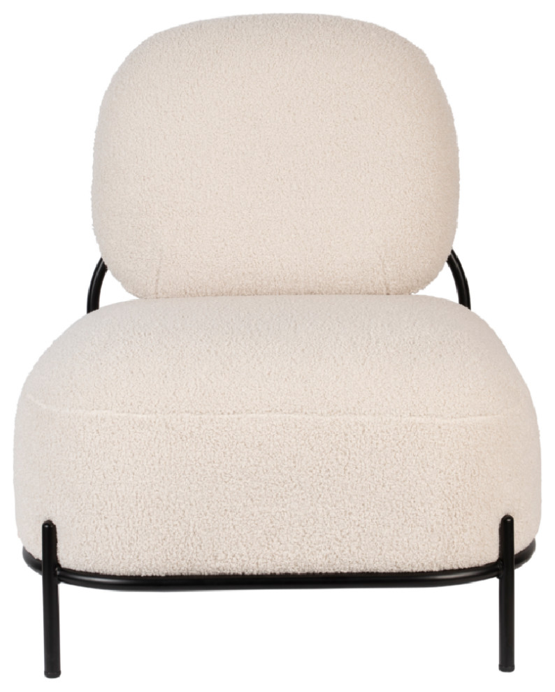 White Modern Lounge Chair  DF Polly   Midcentury   Armchairs And Accent Chairs   by Oroa   Distinctive Furniture  Houzz
