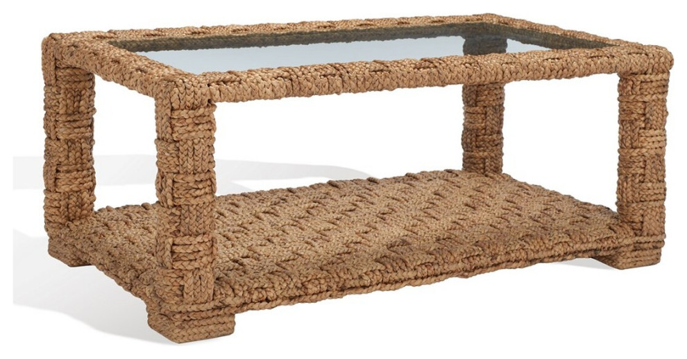 Safavieh Christi Waterhyacinth Coffee Table Natural   Beach Style   Coffee Tables   by Safavieh  Houzz