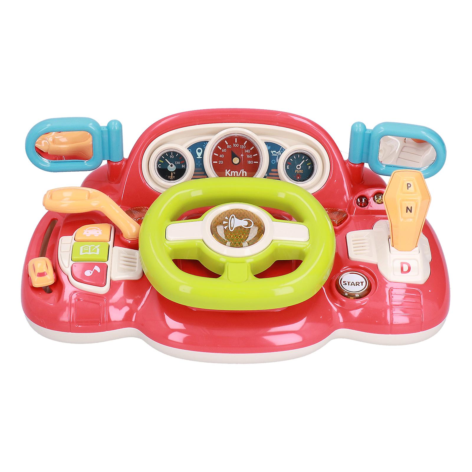 Music Baby Driving Simulation Steering Wheel Early Education Turn And Learn Driverred