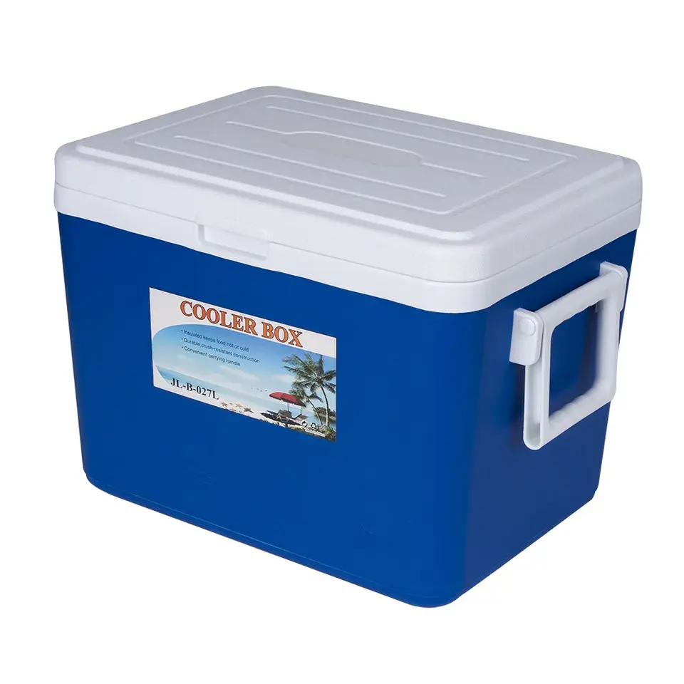 Insulated outdoor camping ice chest cooler box set with handle