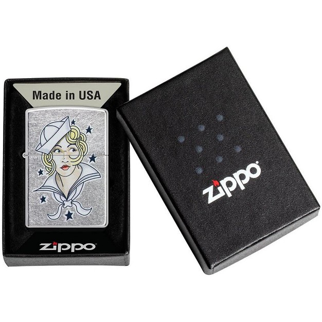 Zippo Sailor Girl Tattoo Design Windproof Lighter