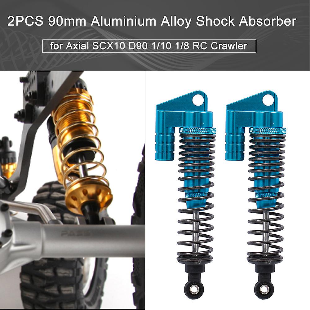 2pcs 90mm Aluminium Alloy Car Damper Cnc Machining Aluminum Rc Shock Absorber For Axial Scx10 D90 Car 1/10 1/8 Rc Crawler No.248896