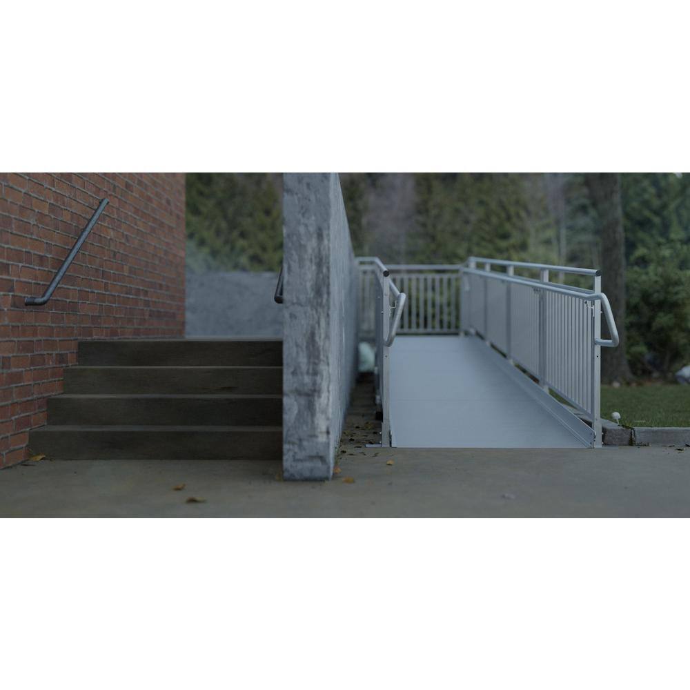 EZ-ACCESS PATHWAY HD 10 ft. Aluminum Code Compliant Modular Wheelchair Ramp System PHD S1048G