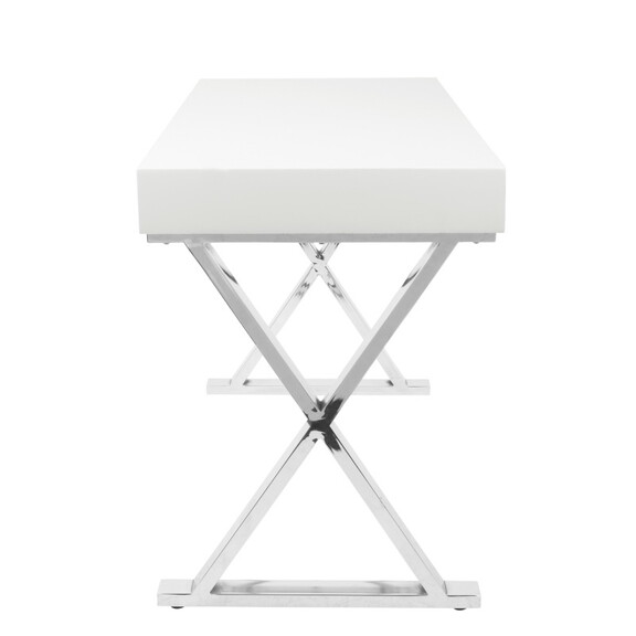 Luster Contemporary Desk in White by LumiSource B1...