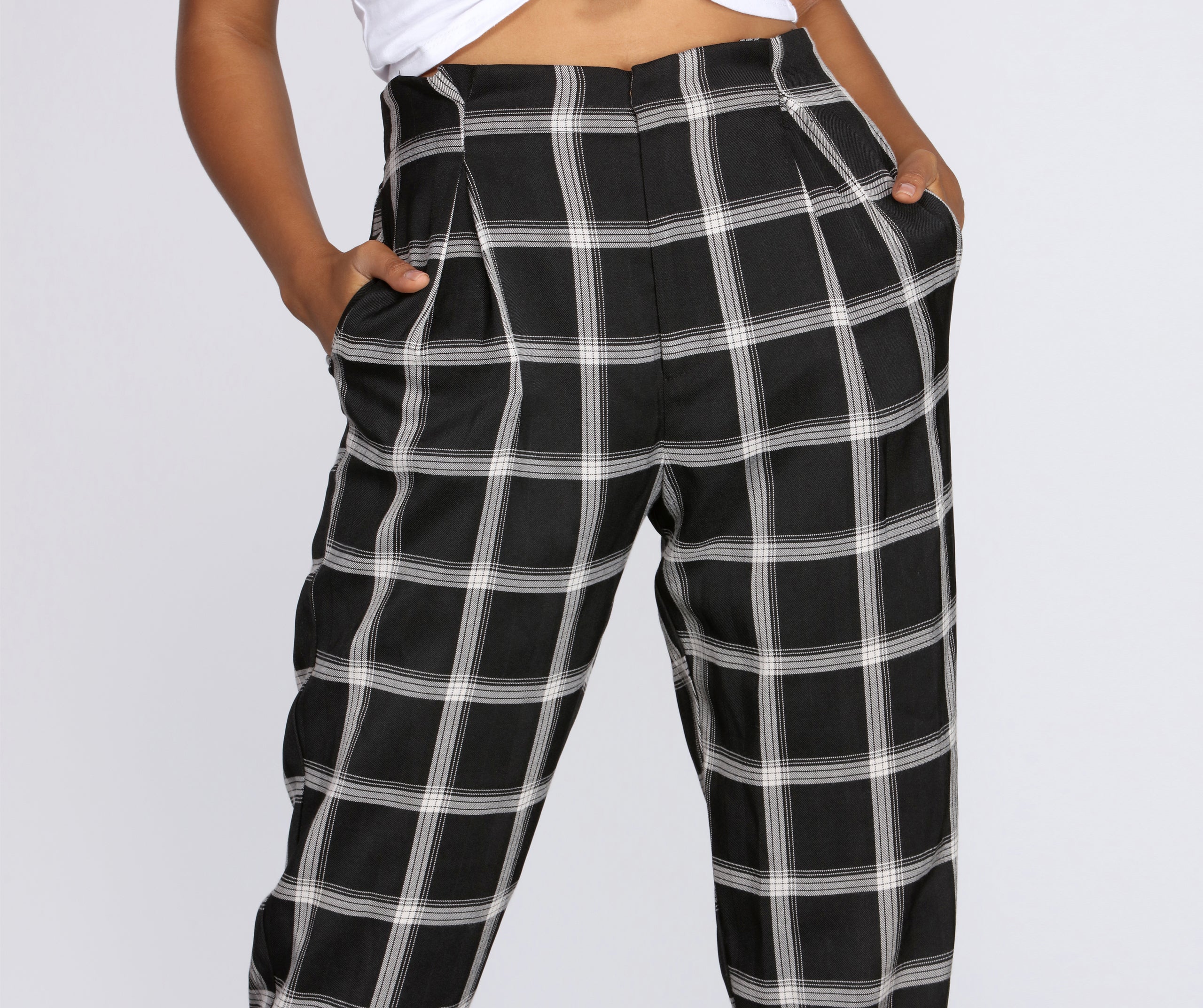 Plaid Perfection High Waist Pants