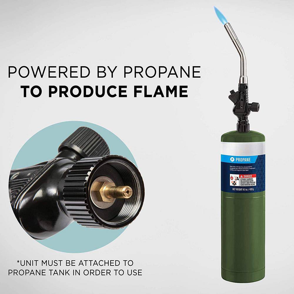 Ivation Propane Torch Heavy-Duty Torch Lighter with Trigger Ignition and Adjustable Flame IVATSPT15