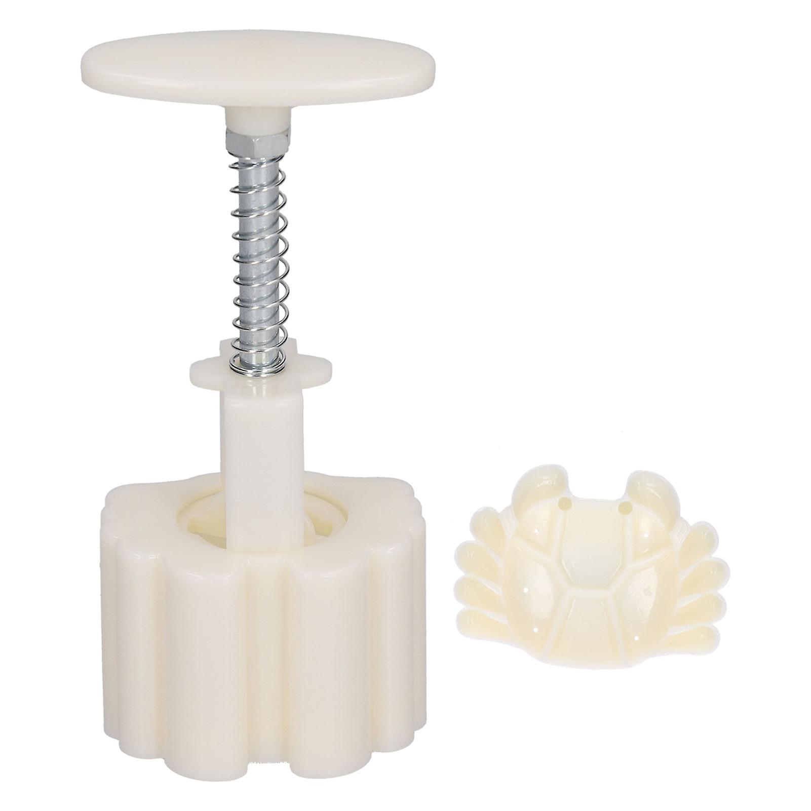 Moon Cake Mold， Mid-autumn Hand Press Mooncake Maker Cookie Stamps Pastry Tool Crab Shaped Diy Decorative Mold