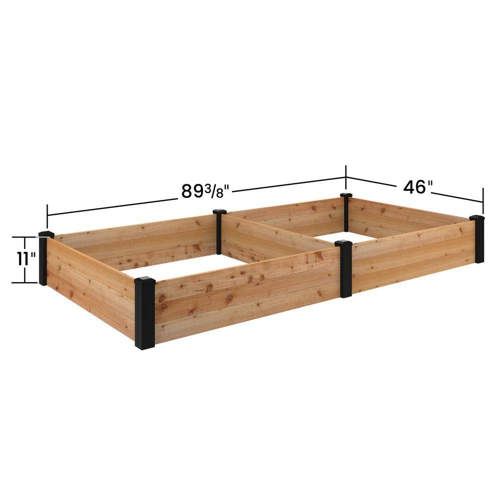 Outdoor Essentials Haven 4 ft. x 8 ft. Natural Cedar Raised Garden Bed (11 in. Height) 455315