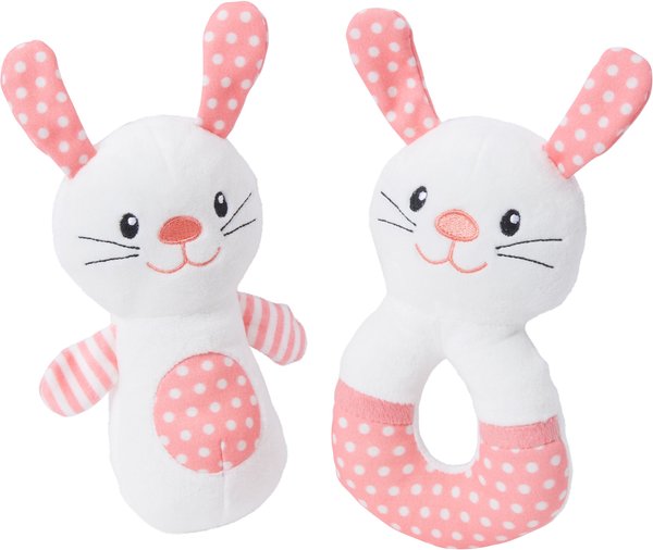 Frisco Bunny Plush Multipack Puppy Toy， 2 count