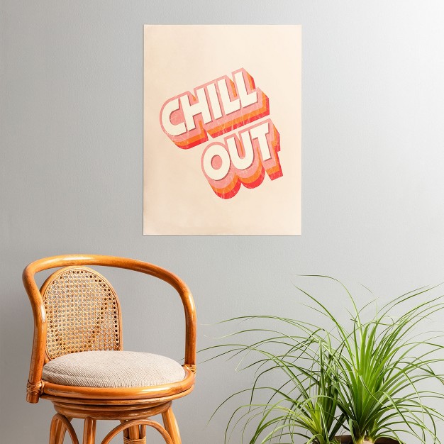 Showmemars Chill Out Typography Poster Society6