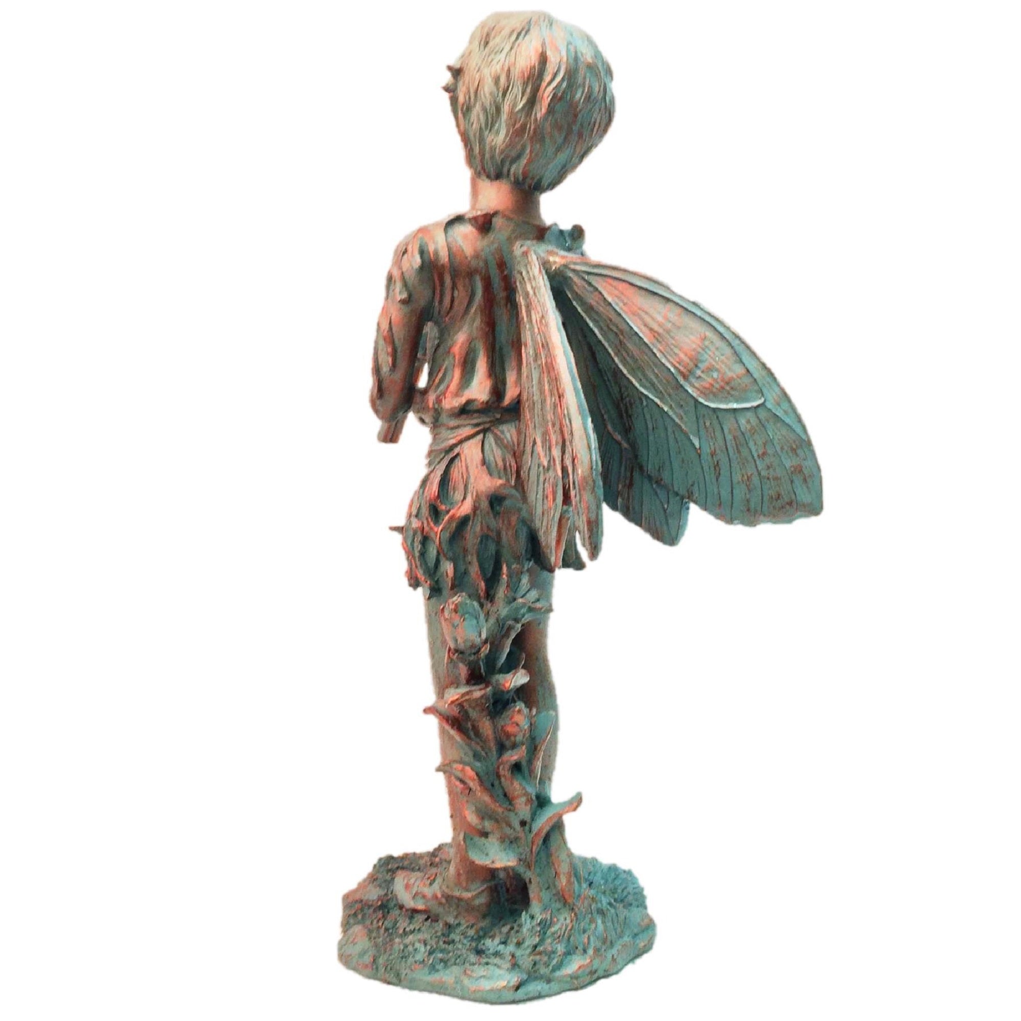 Homestyles 22"H Peter Boy Fairy in Bronze Patina Home Patio & Garden Extra Large Statue