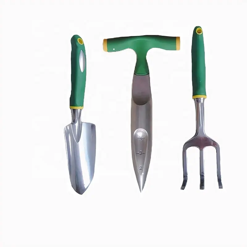 3 Pcs Gardening Tools Set Garden Tools with Ergonomic Handle Trowel Fork Cultivator Set