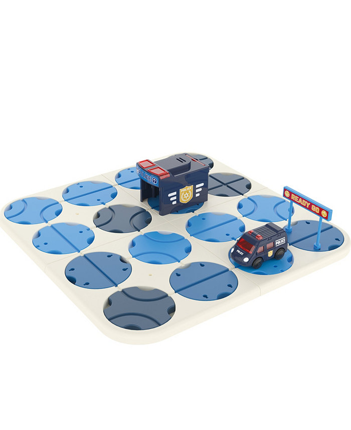 Flipo A-Maze Tracks DIY Track Maze Set with Battery Powered Police Car  34 Piece Set