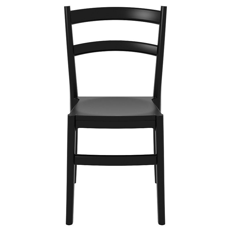 33.5 Black Solid Patio Dining Armless Chair