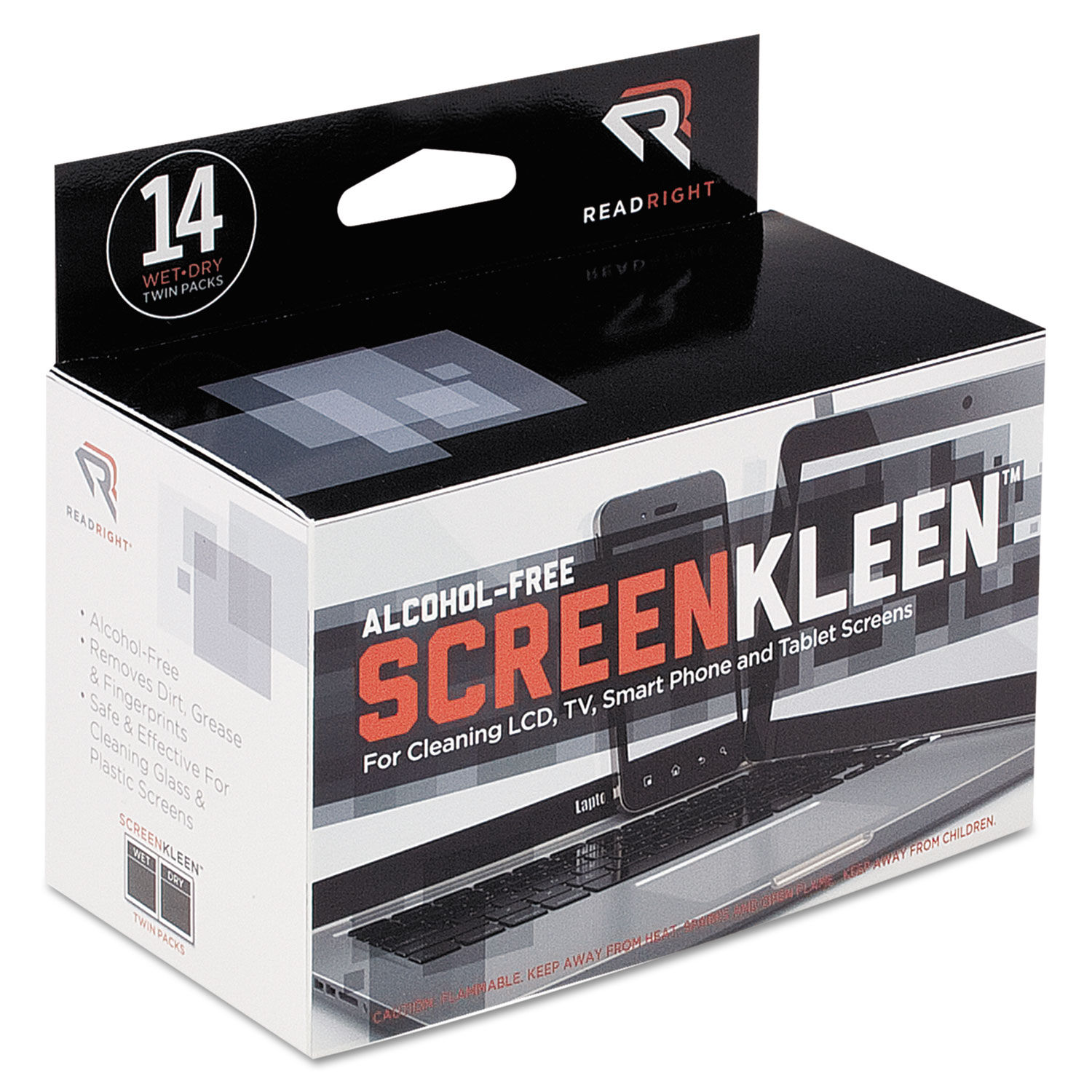 ScreenKleen Alcohol-Free Wipes by Read Rightandreg; REARR1291